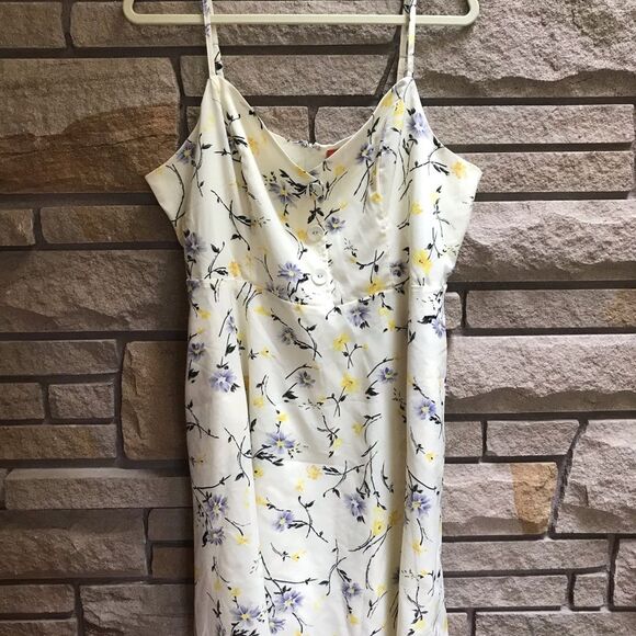 ModCloth Living Lightheartedly Sundress Ivory Print XL - Picture 6 of 8